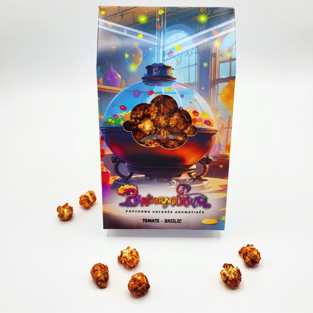 Popcorn saveur tomate-basilic