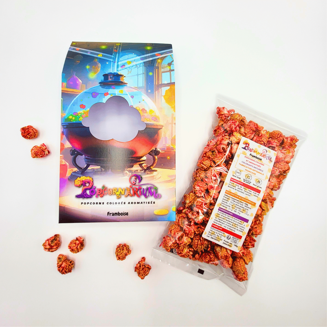 Popcorn saveur framboise