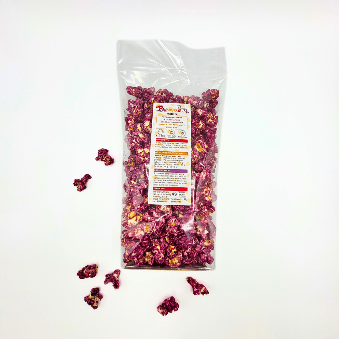 Popcorn saveur violette