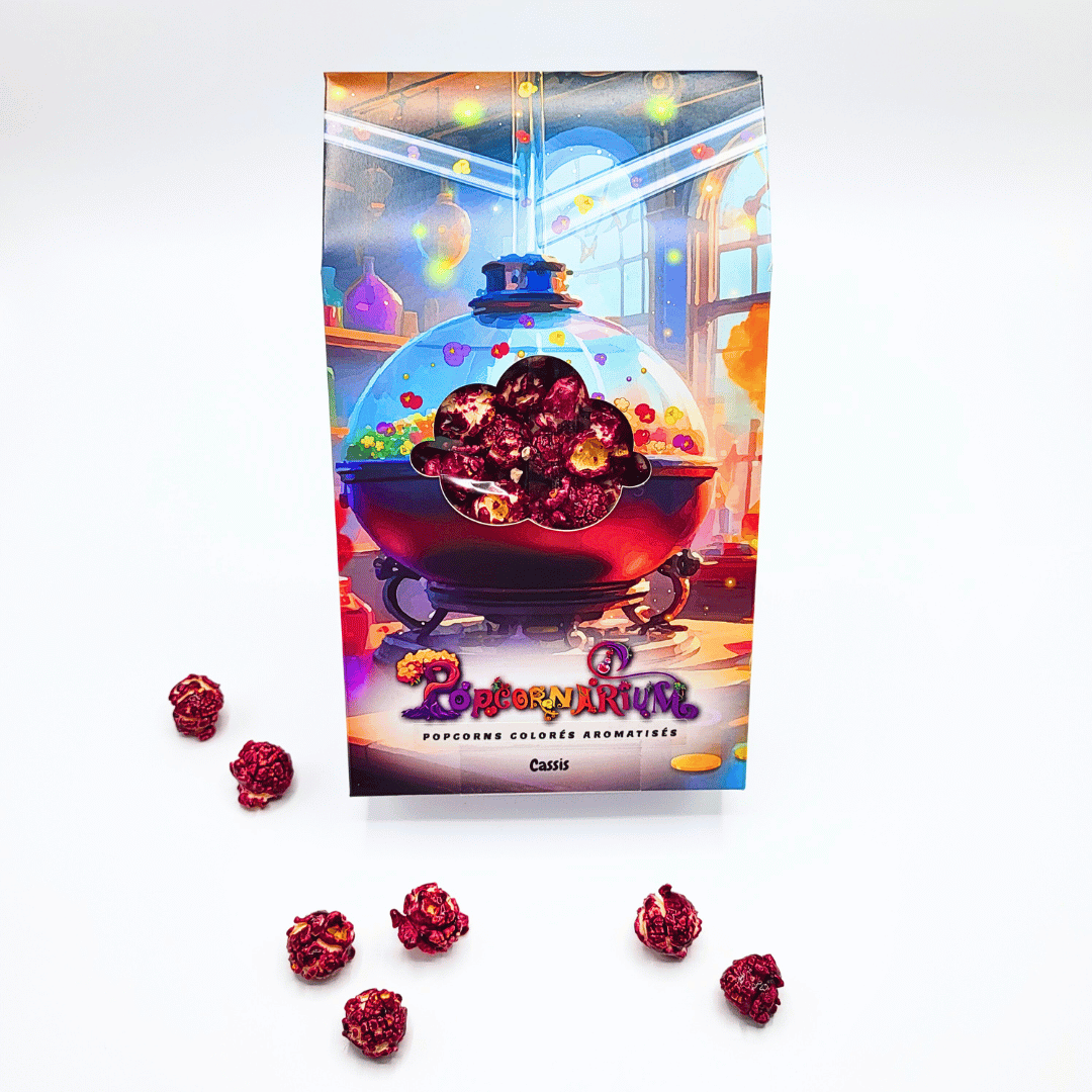 Popcorn saveur cassis