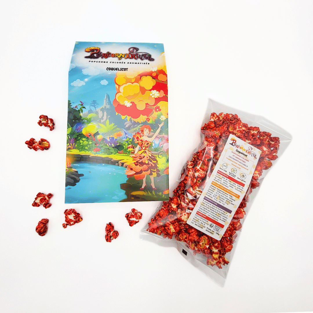 Popcorn saveur coquelicot