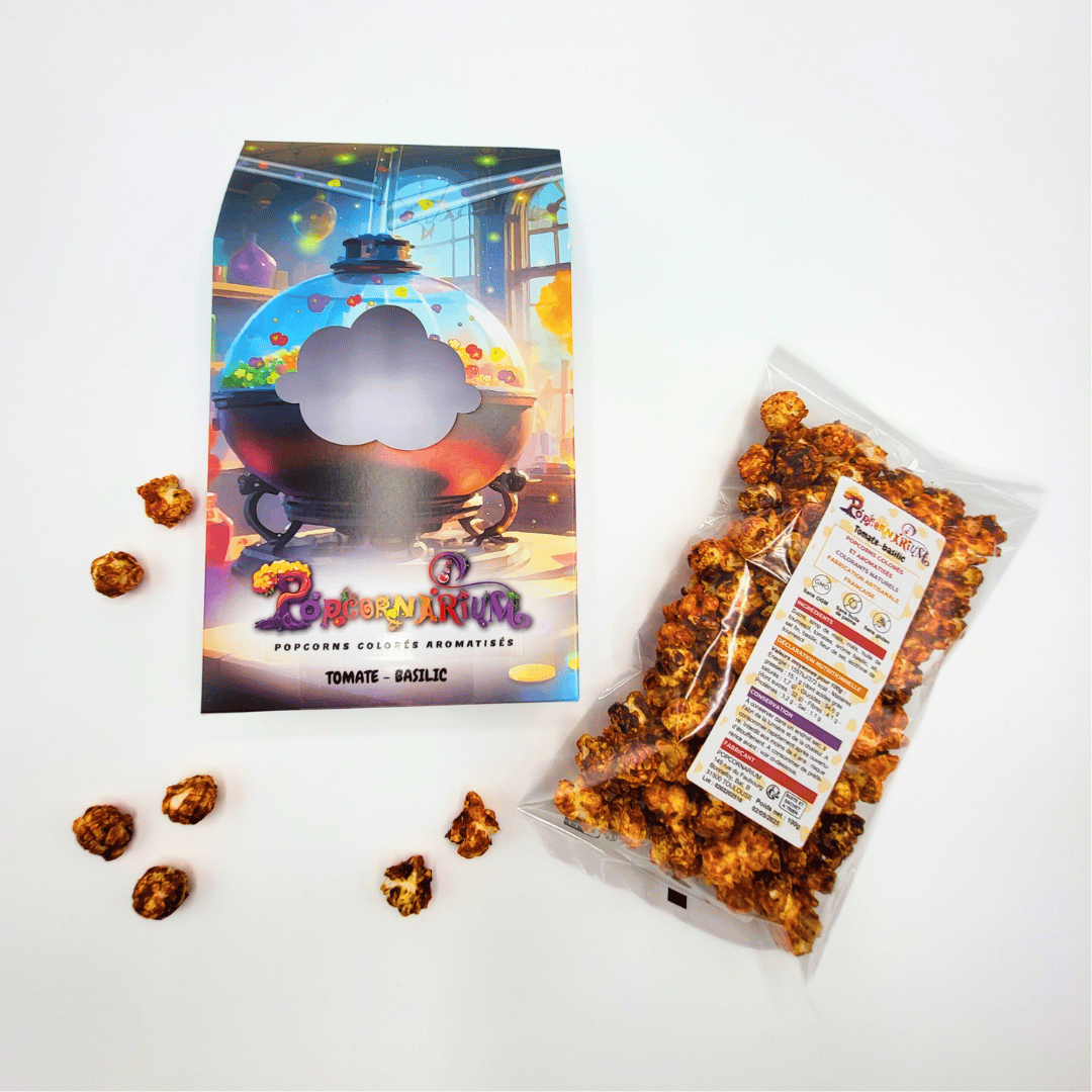 Popcorn saveur tomate-basilic
