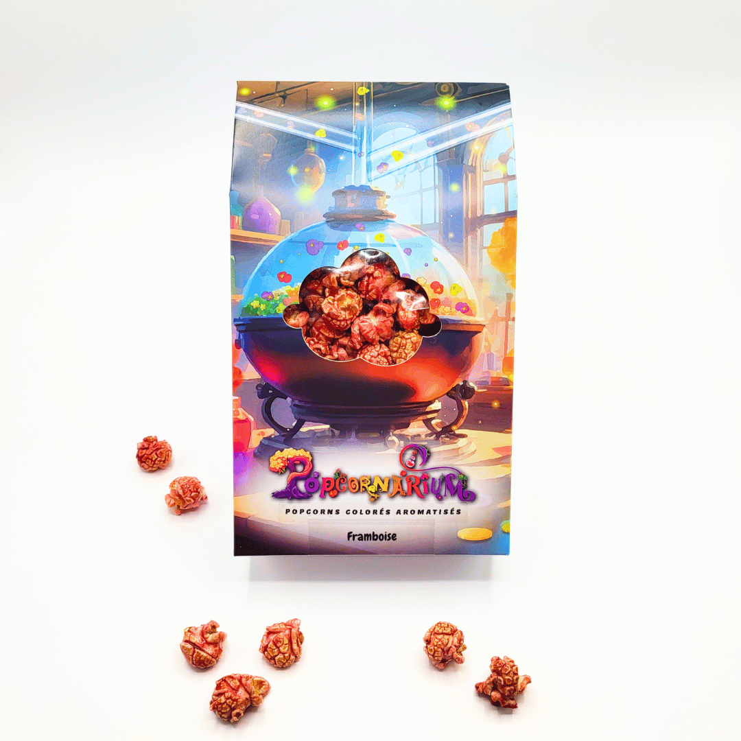 Popcorn saveur framboise