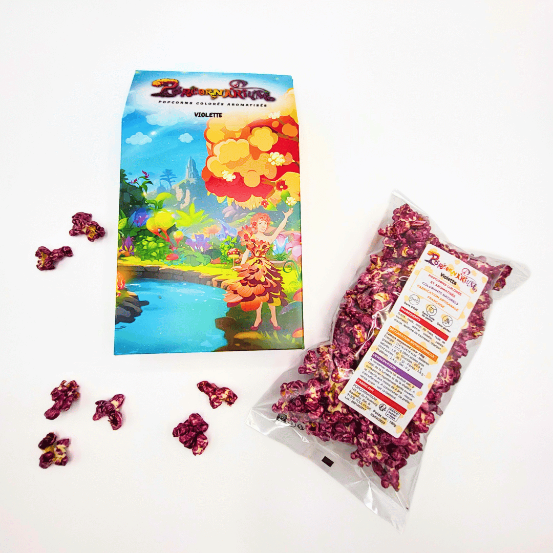 Popcorn saveur violette