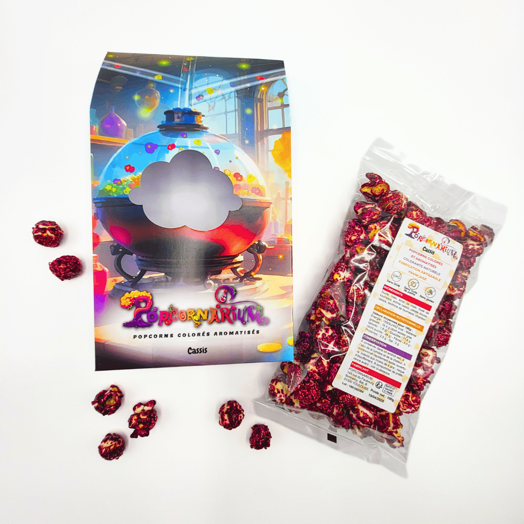 Popcorn saveur cassis