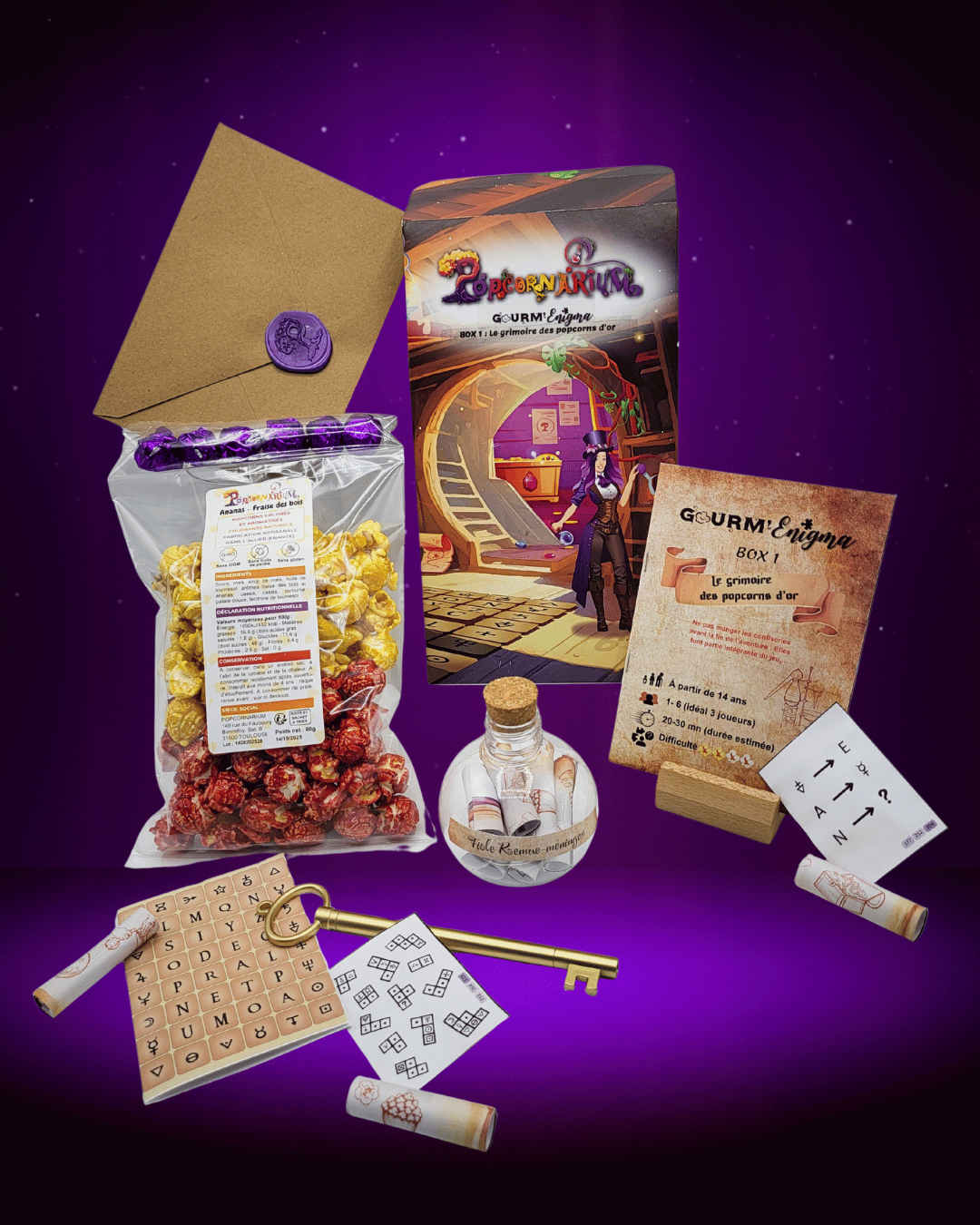 Le grimoire des popcorns d'or Boîte de jeu gourmande photo 2