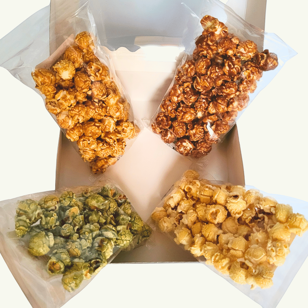 Coffret découverte gourmand noir - 4 saveurs de popcorn sachets 40g 2 - Popcornarium