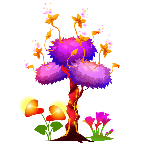 Popcornarium Univers Sculptures - Arbre fantaisie violet