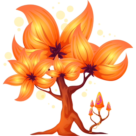 Popcornarium Univers Sculptures - Arbre fantaisie orange