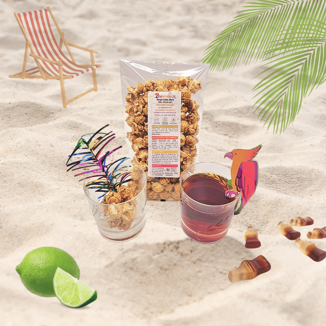 Popcorns colorés et aromatisés saveur Virgin Cuba Libre 2 - Popcornarium