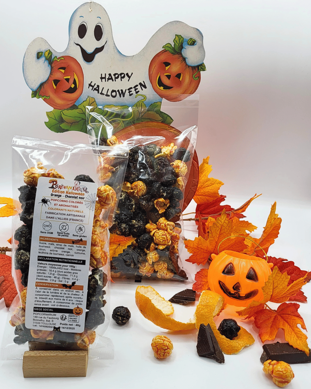 Popcorn spécial Halloween saveur orange-chocolat noir 2 - Popcornarium