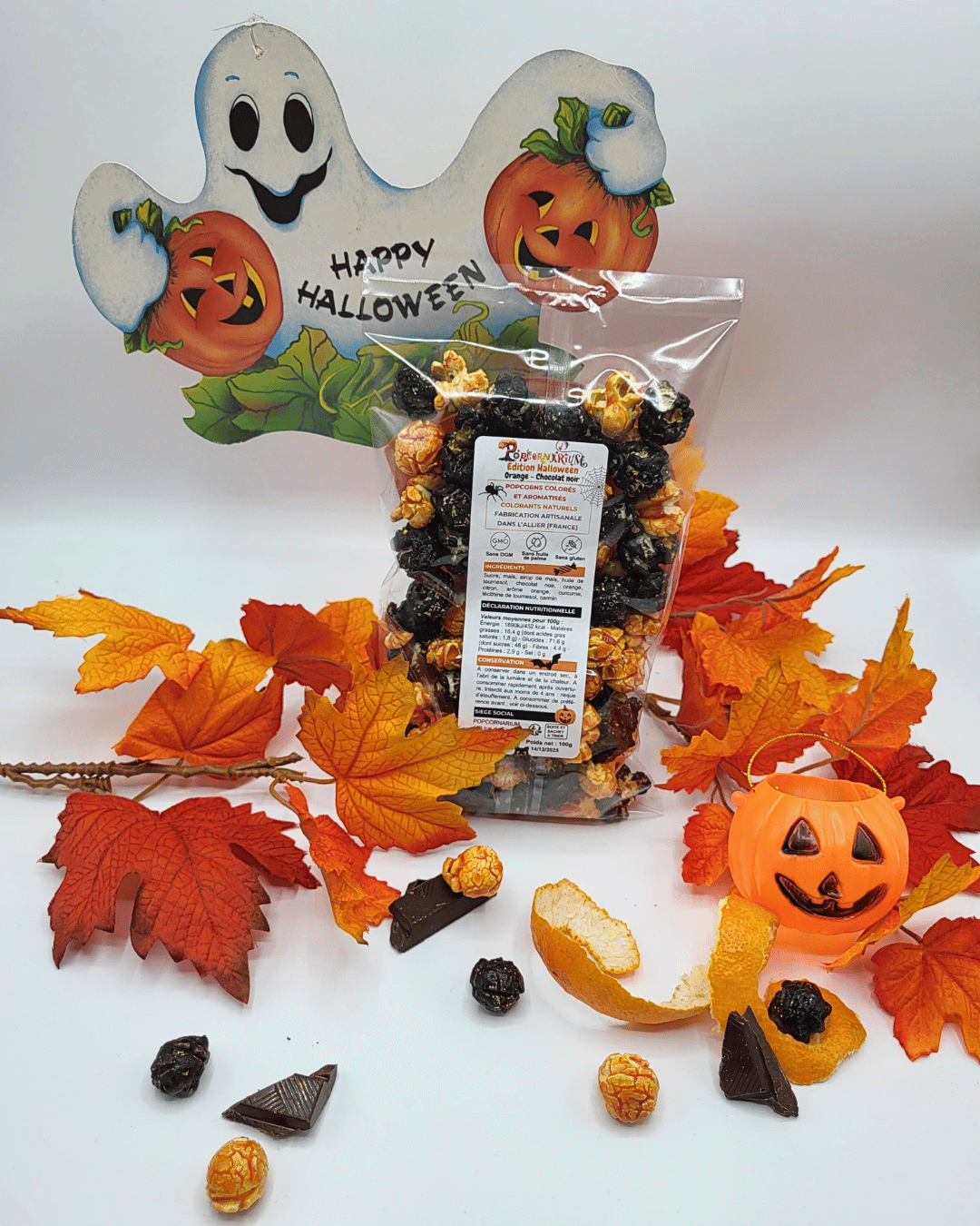 Popcorn spécial Halloween saveur orange-chocolat noir 3 - Popcornarium