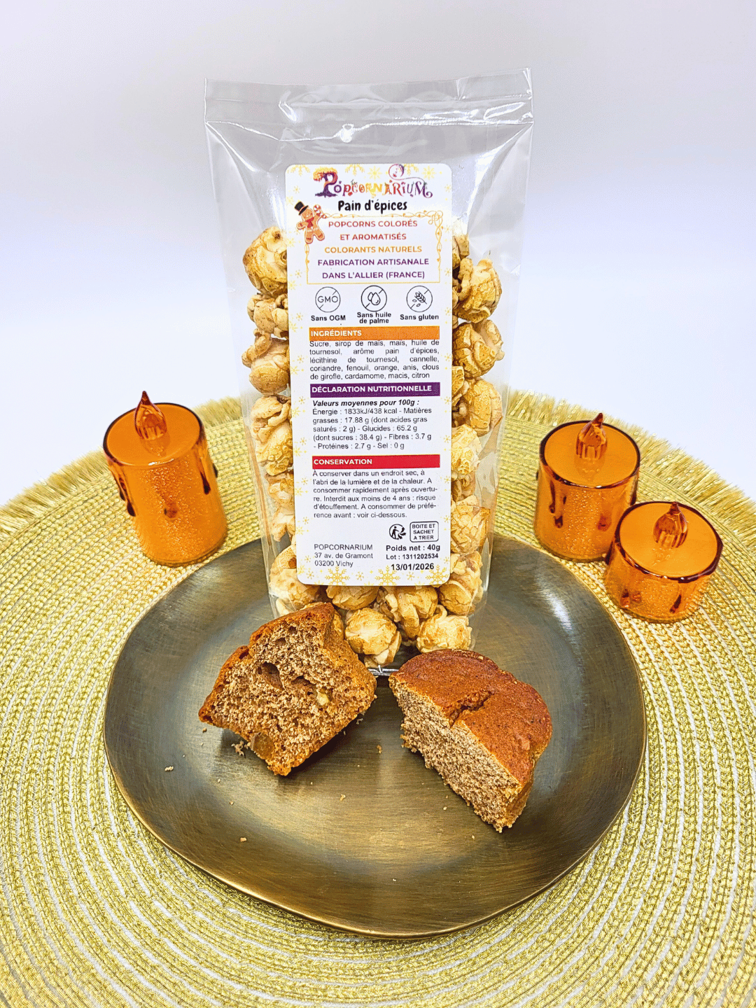 Popcorn gourmet ÉDITION NOËL saveur pain d'épices 2 - Popcornarium