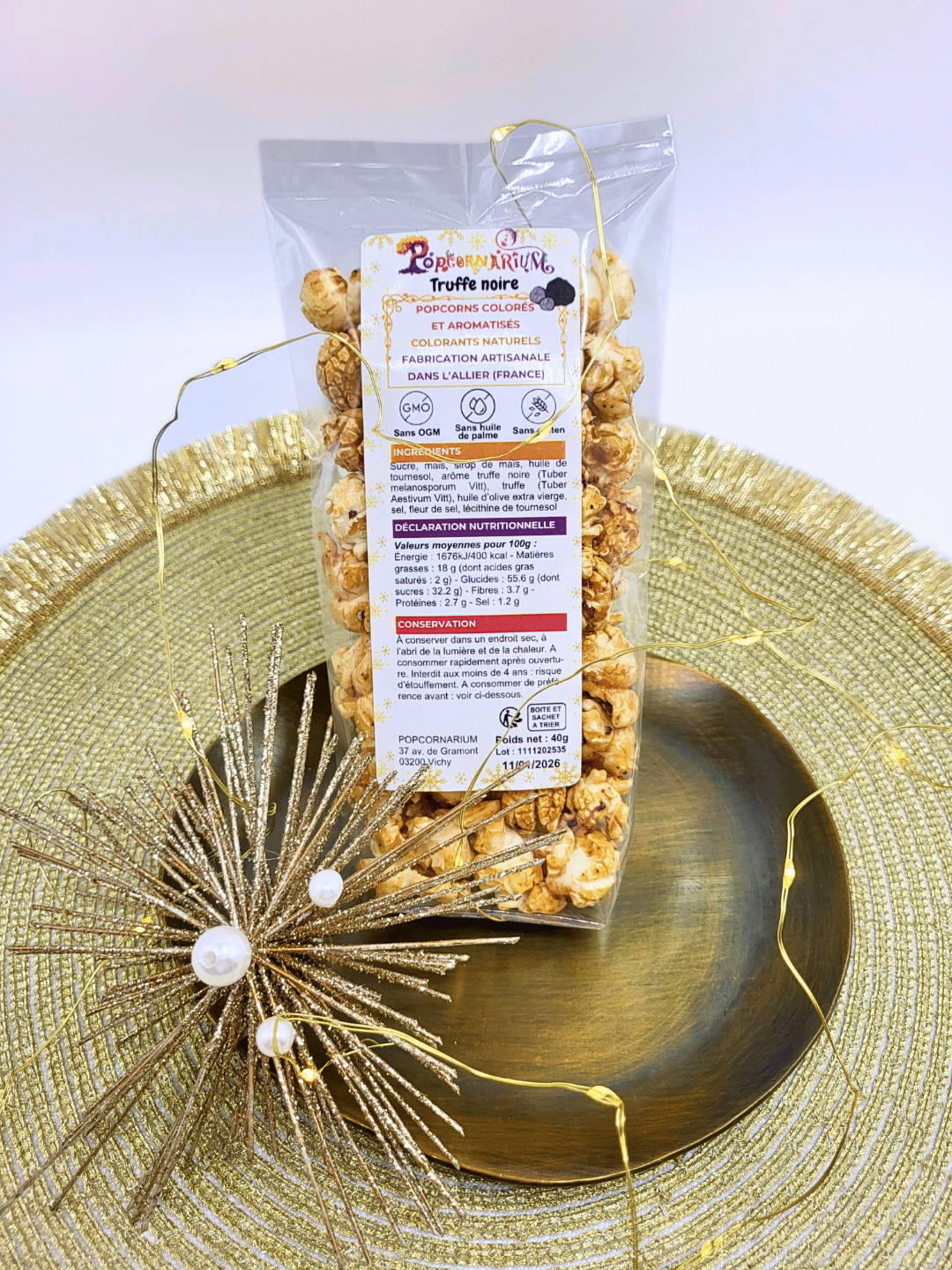 Popcorn gourmet ÉDITION NOËL saveur truffe noire 2 - Popcornarium