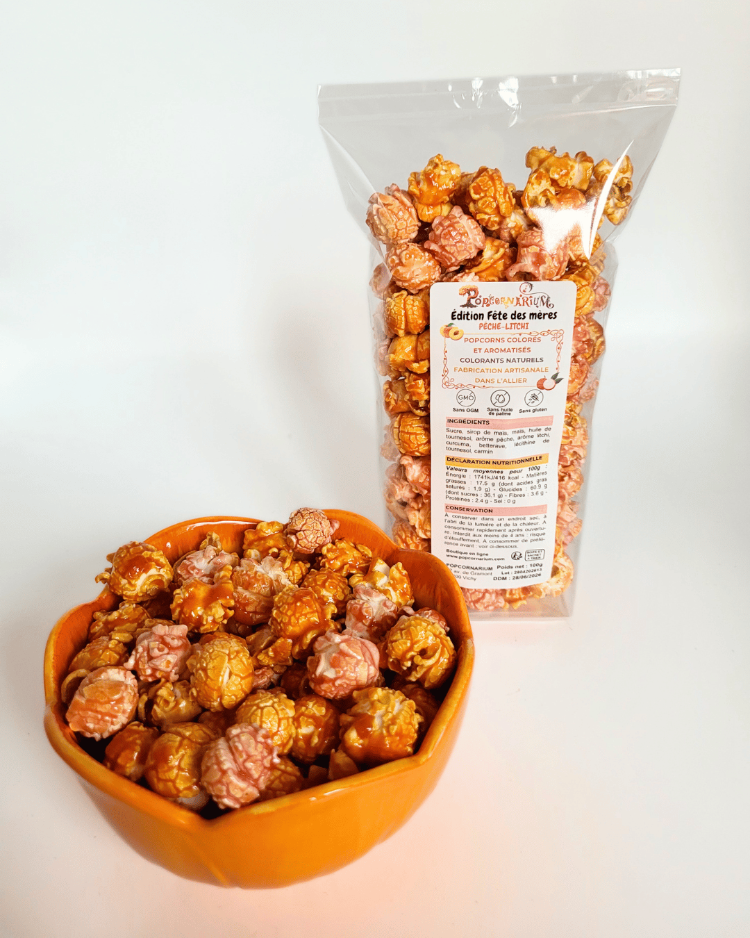 Popcorn gourmet saveur peche-litchi 4 - Popcornarium