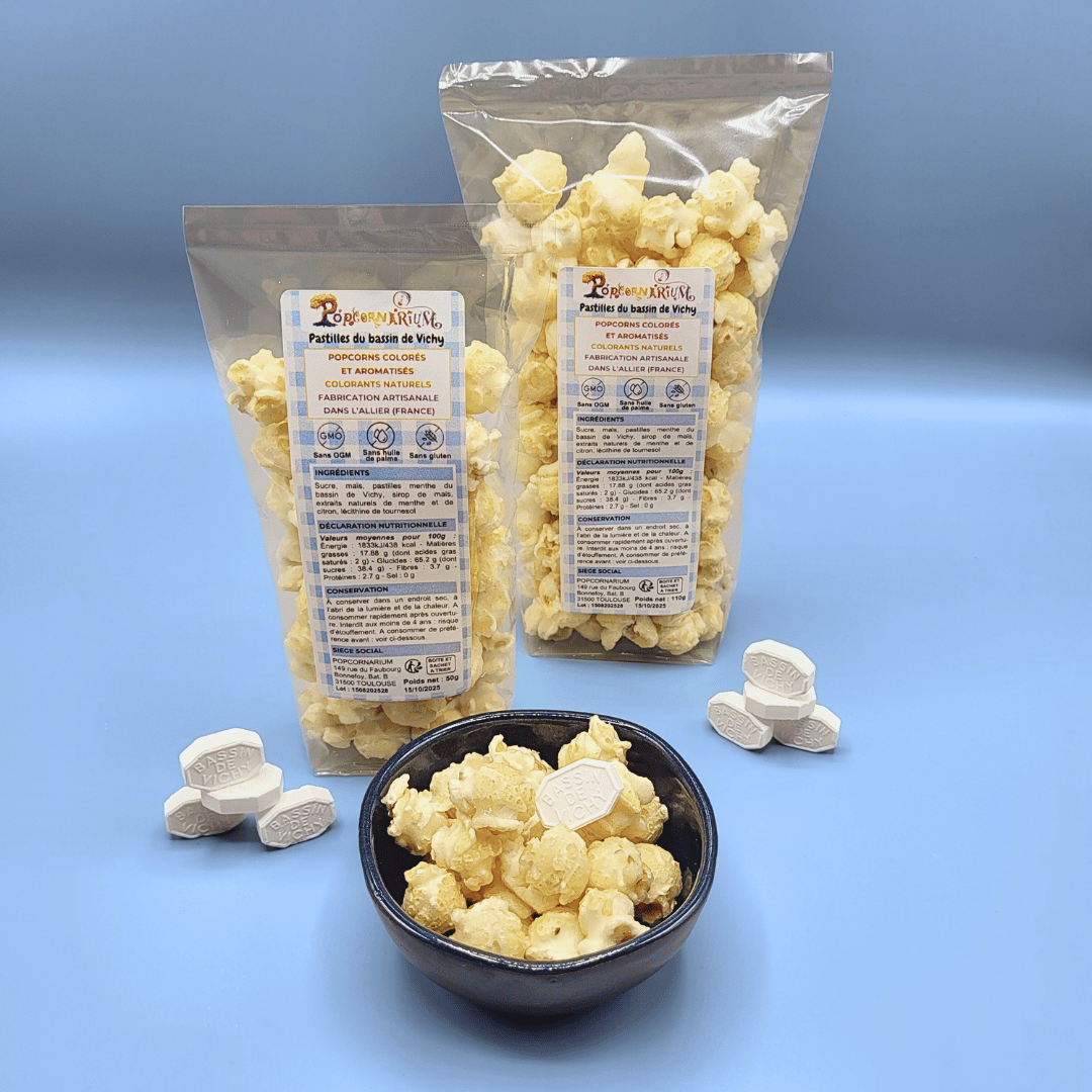 Popcorn saveur pastille Vichy 4-Popcornarium