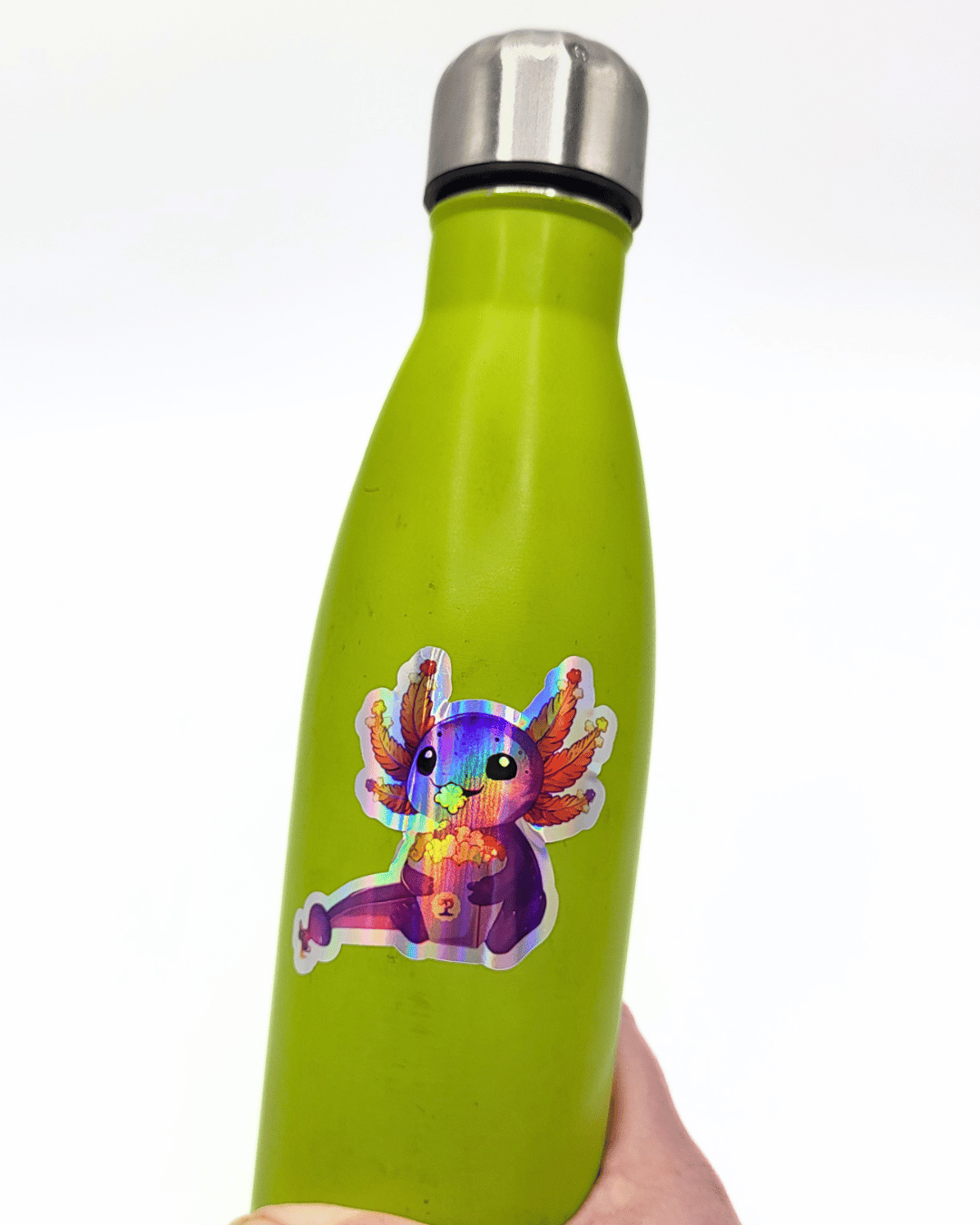 Sticker holographique gourde axolotl gourmand Souna - Popcornarium 2
